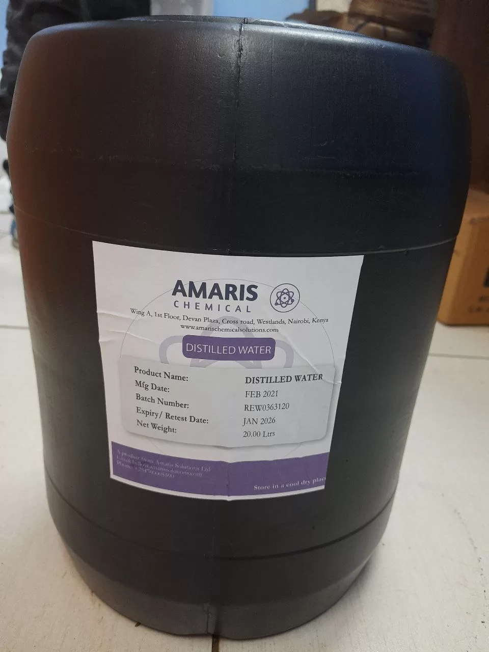 Distilled Water 20 liters