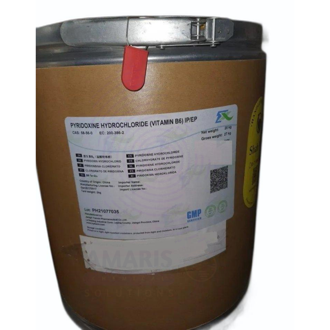 Vitamin B6 HCL( Pyridoxine HCL) Amaris Chemicals Vitamin B6 HCL( Pyridoxine HCL) Amaris Chemicals